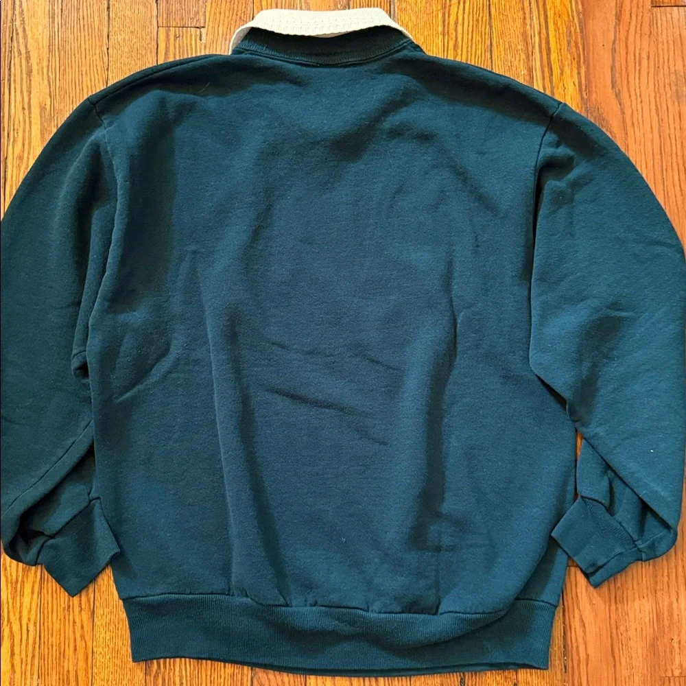 90’s Birds In The Wind Vintage Granny Crewneck Sweater w/ Collar - Picture 9 of 11